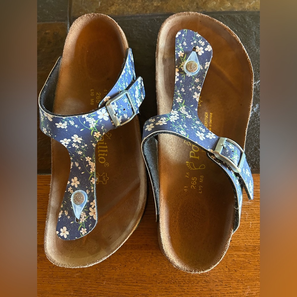 Birkenstock Papillio center strap sandal.